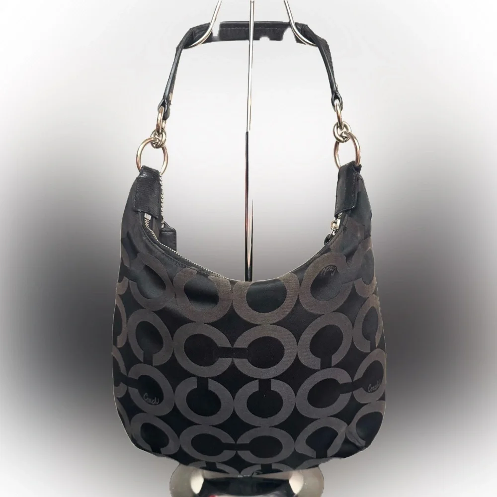 Authentic Coach Signature Nylon Shoulder Bag